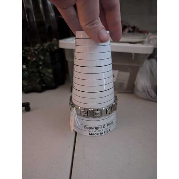 Men's Solid Brushed Stainless Steel Bracelet 8.25 Inch Long - Picture 2 of 7